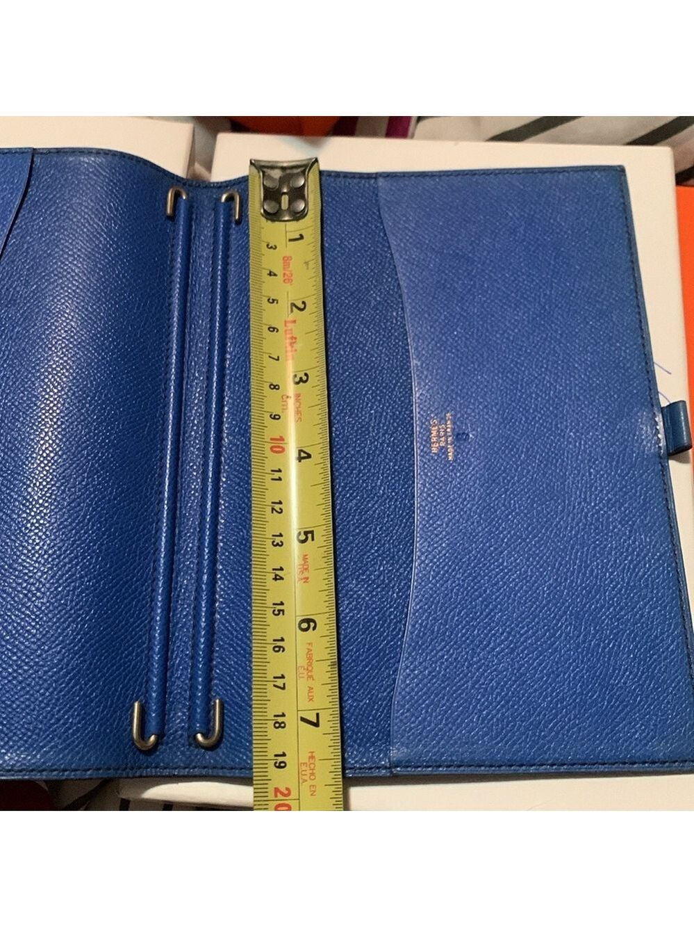 HERMES Agenda(BiG) PM Day Planner Notebook Cover Leather Blue - Picture 12 of 16